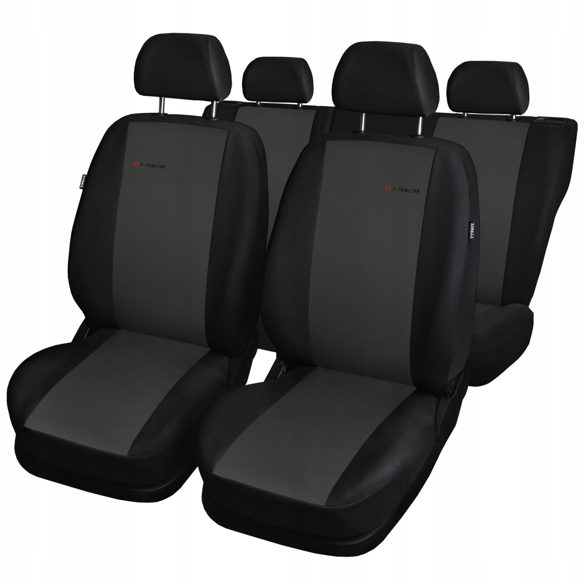 Pokrowce TITANIUM+ na fotele do Skoda Fabia 1,2,3