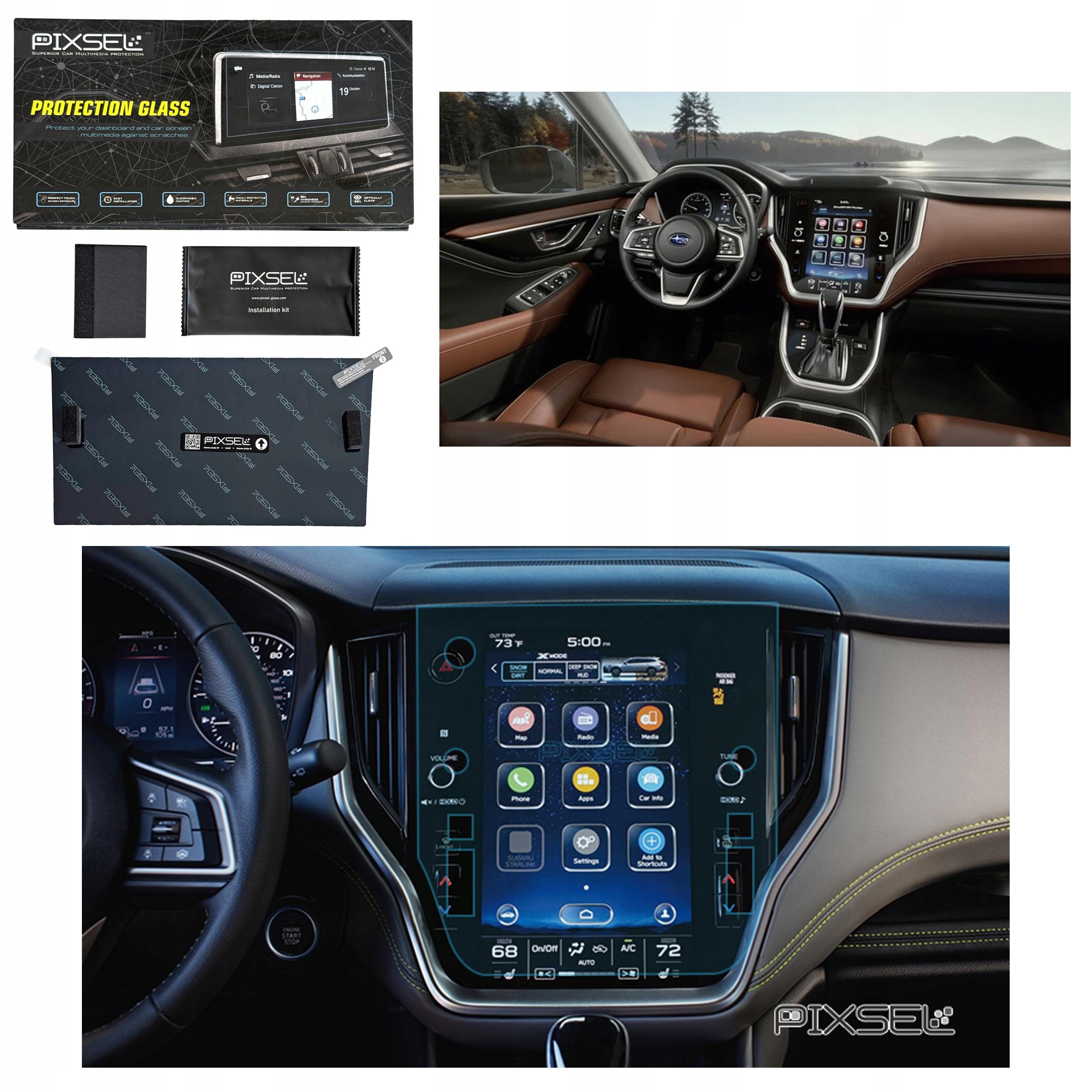 Antyodciskowe Matowe Szkło Ochronne Subaru OUTBACK-14.4“ 2020-na monitor