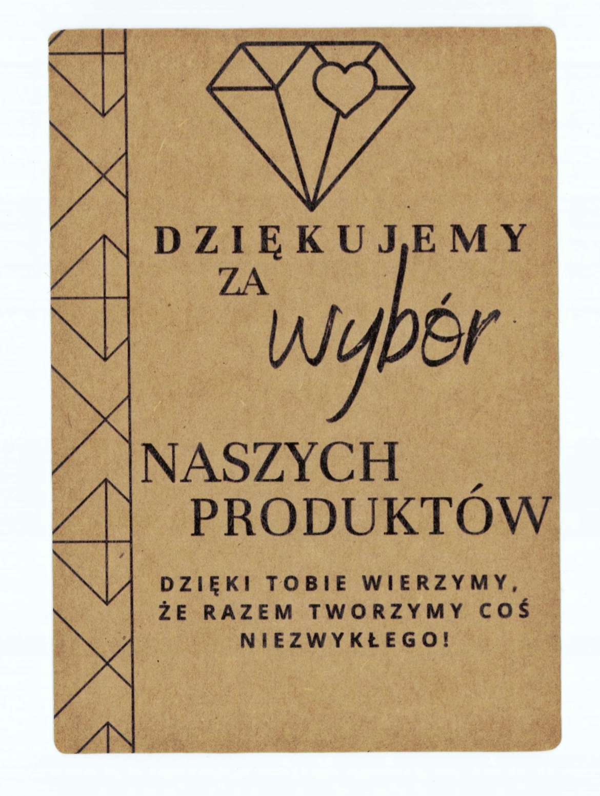 

Podziękowania Za Zakupy Zamówienie Kraft 100 szt