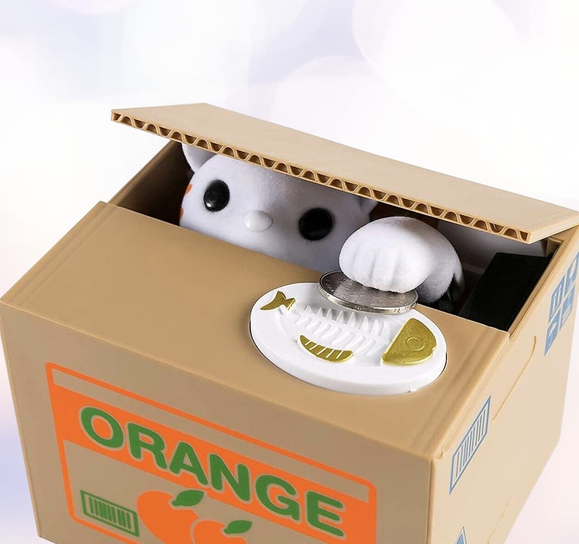 SKARBONKA KOTEK KOT INTERAKTYWNA AUTOMAT MIAUCZY ZŁODZIEJASZEK ZABAWKA Płeć unisex