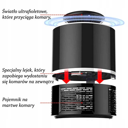 ULTRADŹWIĘKI NA KOMARY ODSTRASZACZ NA MUCHY OWADY Długość/wysokość 17.5 cm