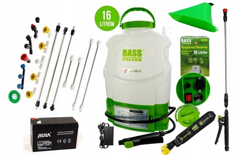 Opryskiwacz Akumulatorowy Plecakowy 16L Bogaty Zestaw +osłona Herbicydowa