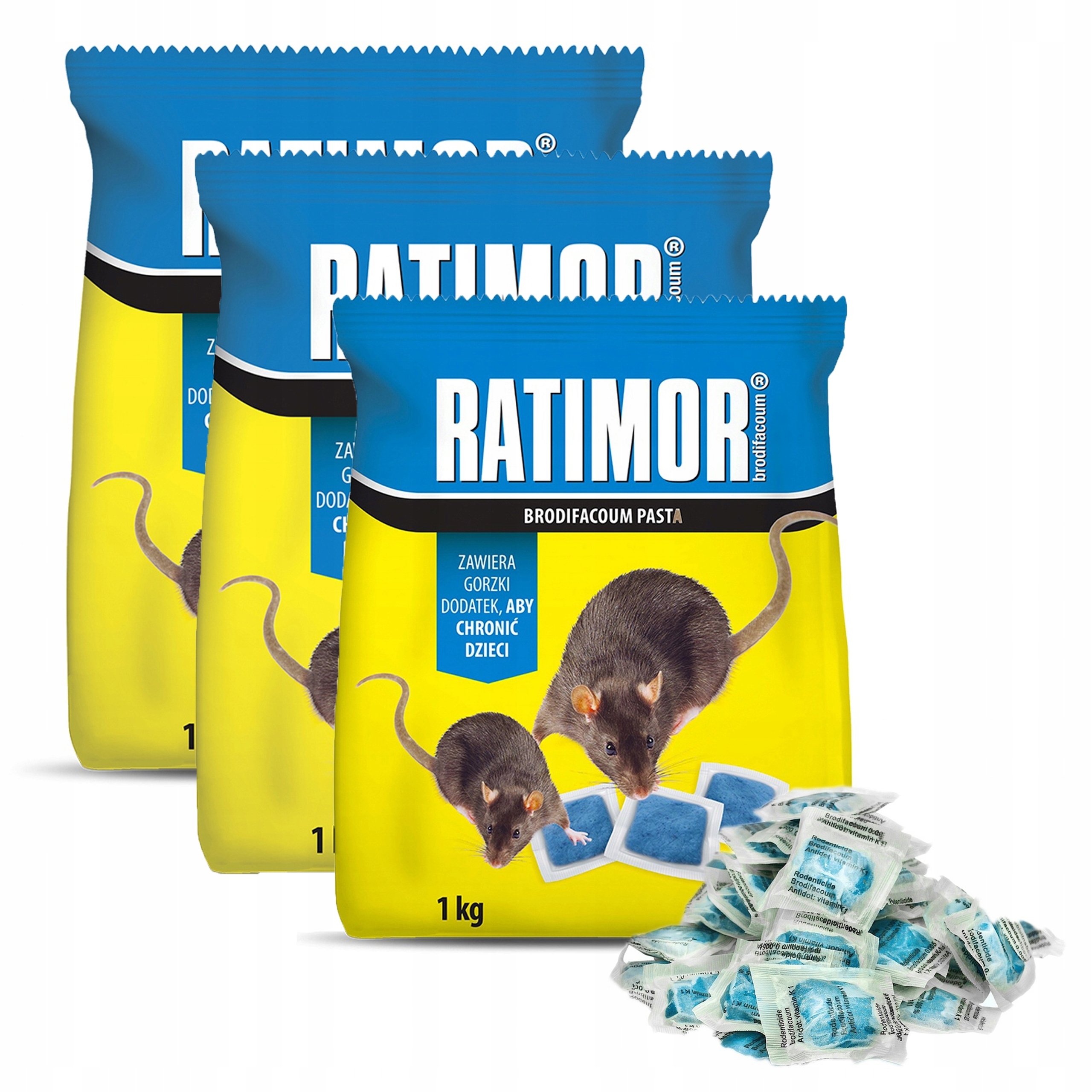 Trutka Trucizna Na Szczury Myszy Gryzonie Ratimor Pasta Niebieska 1KG