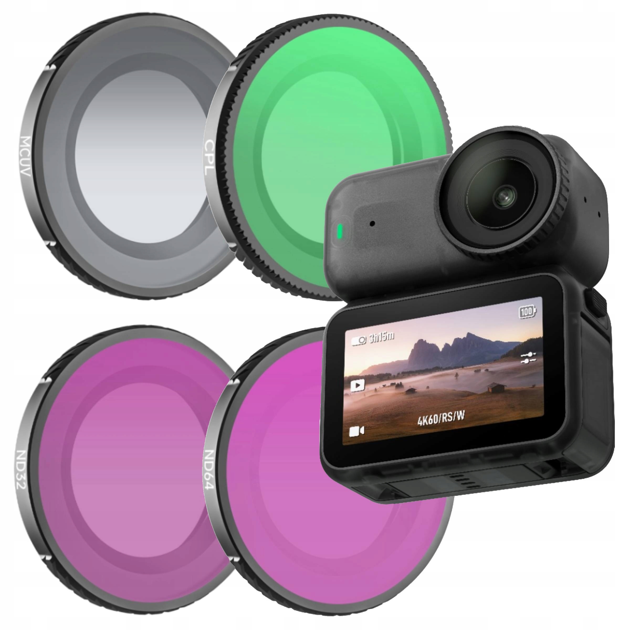 Sada 4 filtrů Mix pro kameru Dji Osmo Nano Mcuv Cpl ND32 ND64