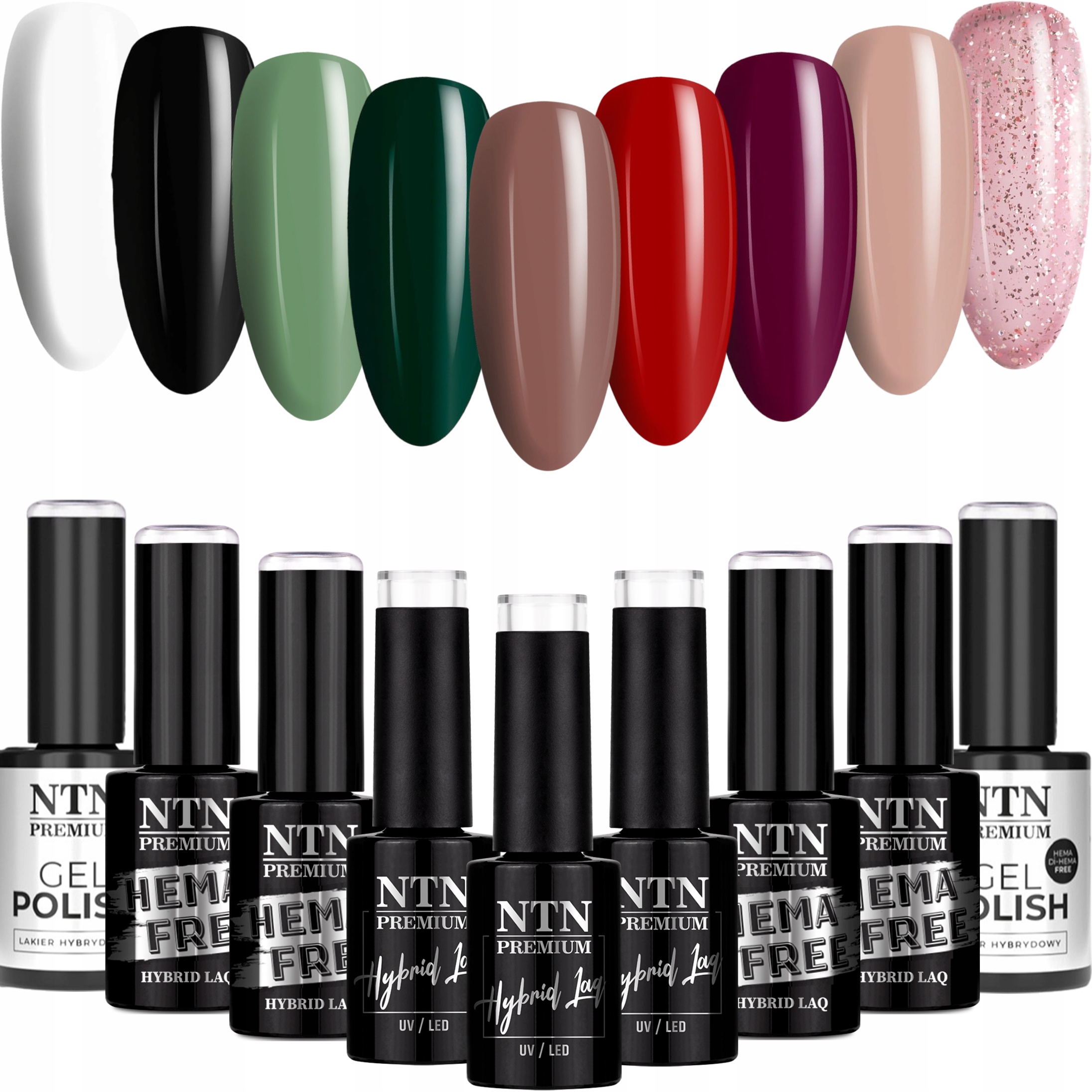 9x Lakier Hybrydowy Ntn 5g Limited Edition Zestaw 9w1 Jesienne