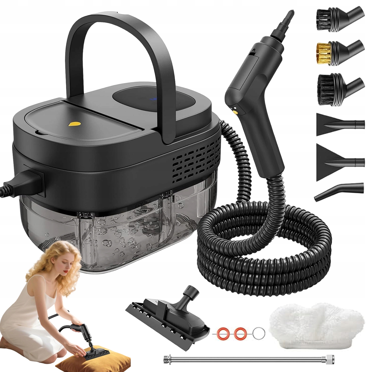 Parní Čistič Napařovač Vysavač Parní Mop 2500 W Čisticí Sada