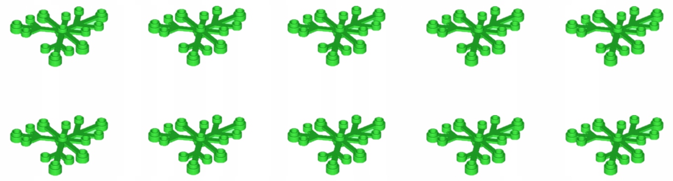 

Lego Roślina Liść 6x5 J Zielony 2417 6266964 10szt