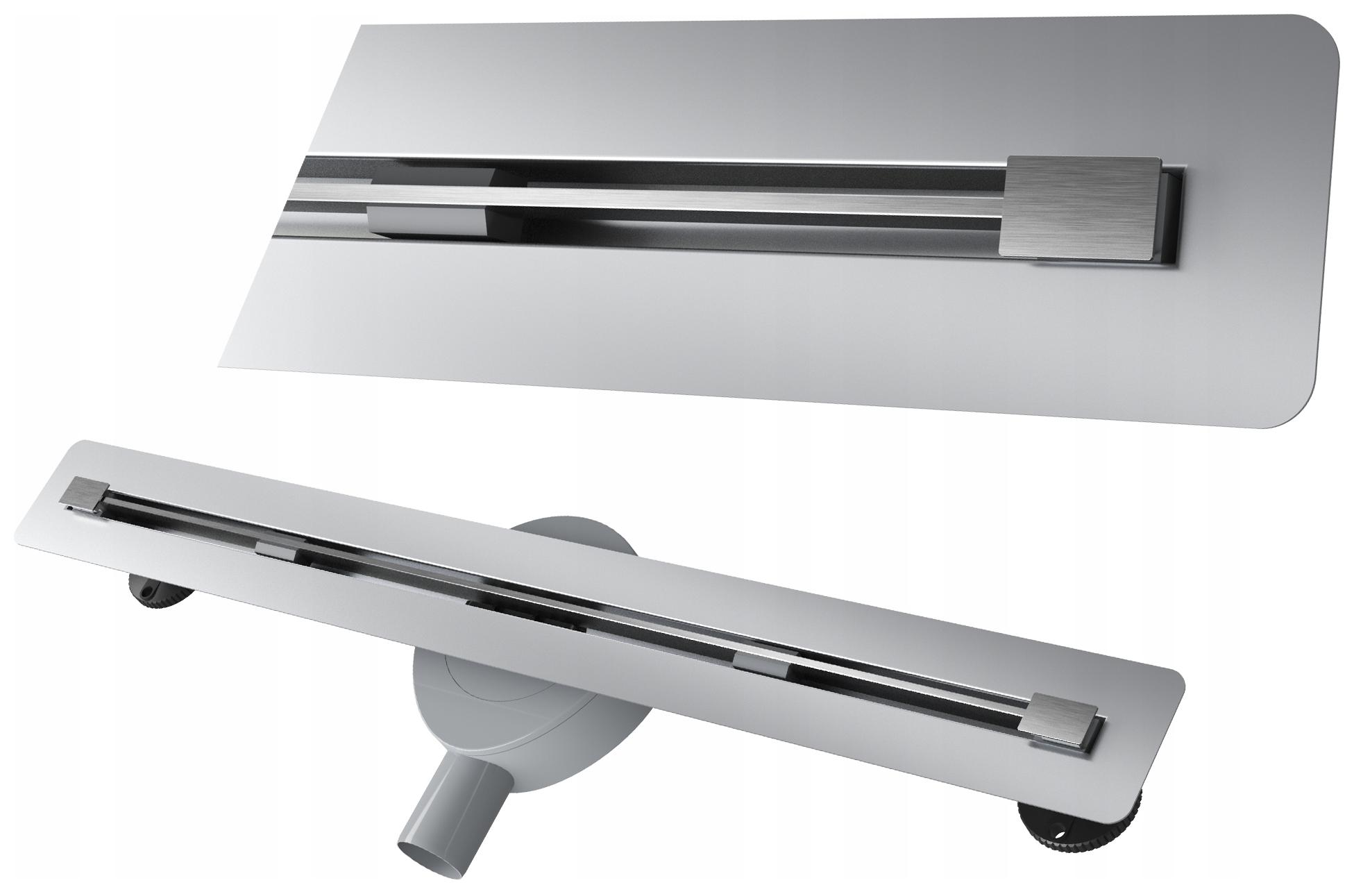 Lineárny Odtok Pod Dlažbu 70 cm Oceľový Sifón Sprchová Vanička Luno Inox