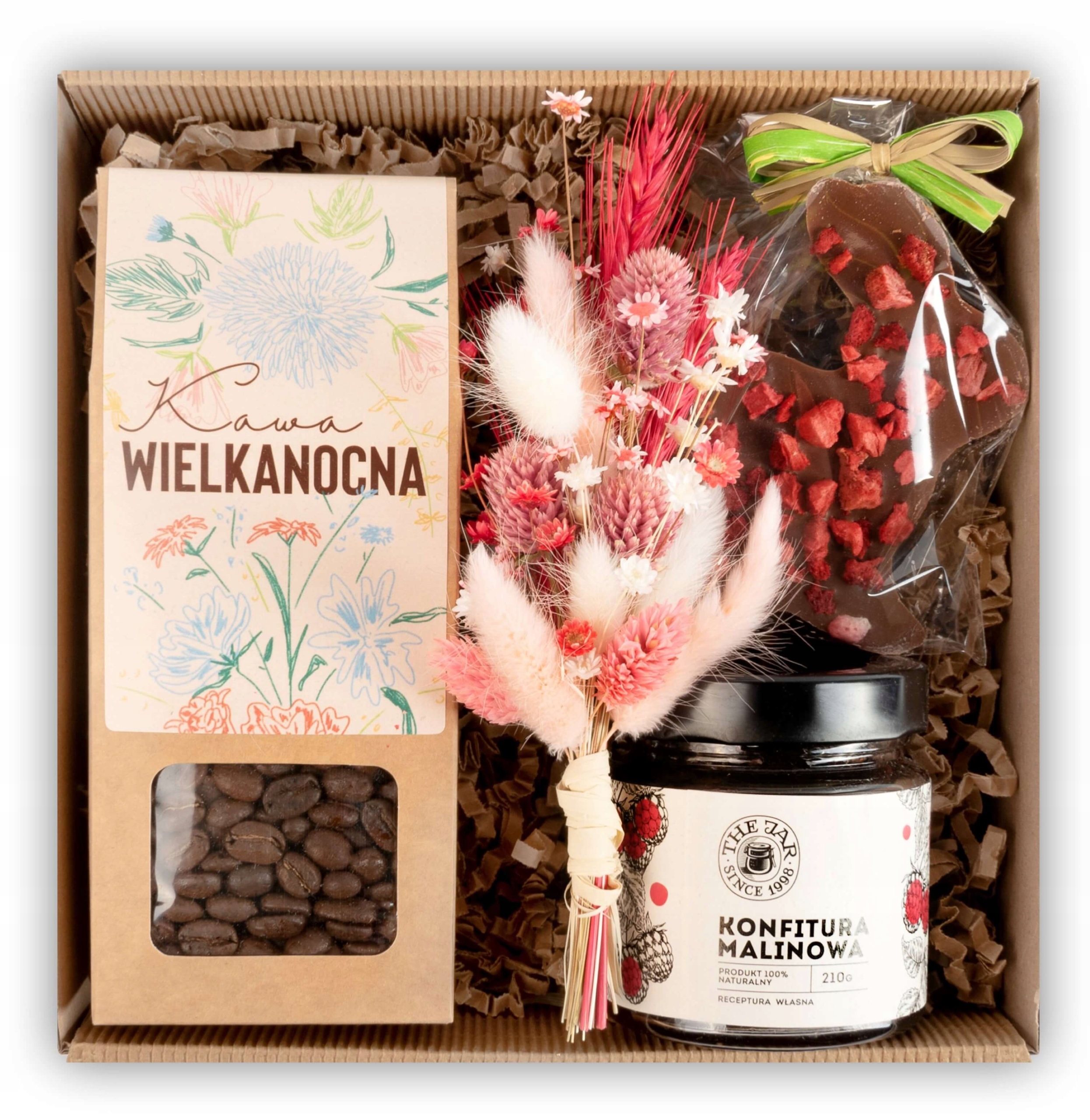 Levně Dárkový koš Velikonoce sada káva sladkosti box