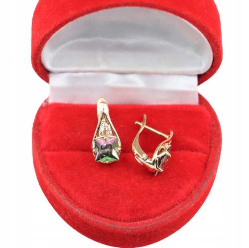 Złote KOLCZYKI ze stali chirurgicznej 316L K1355