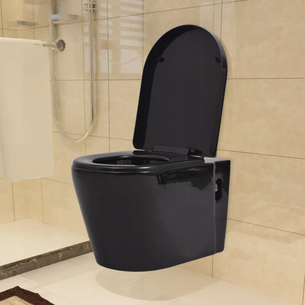 Podwieszana toaleta ceramiczna ze spłuczką, czar Marka VidaXL