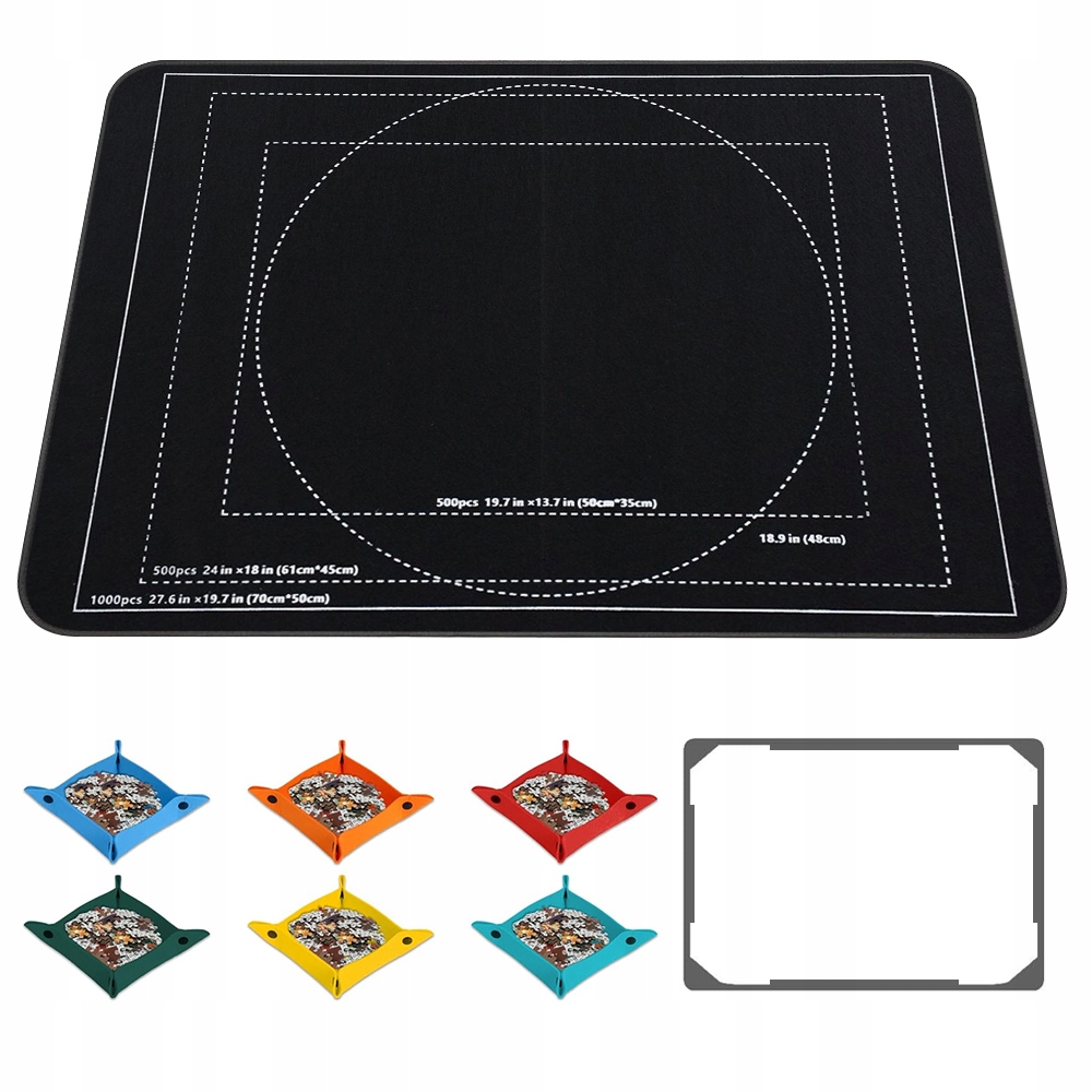 Mata Do Puzzli Duża 81x56cm Z Sortownikami Do Przechowywania