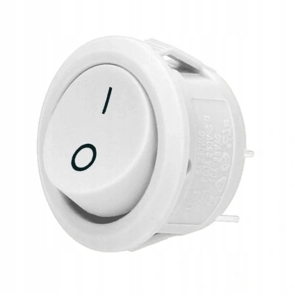 

Łącznik Przełącznik Kołyskowy Okrągły Biały On/off