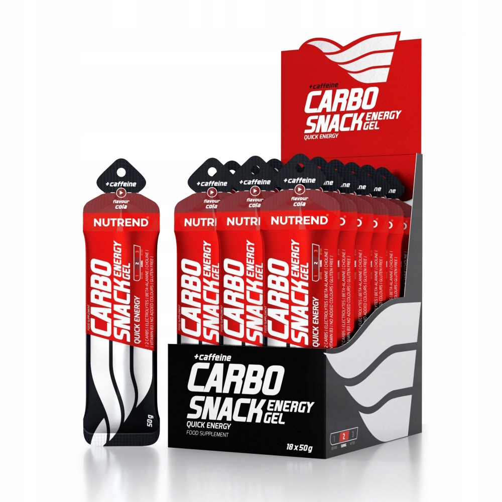 Nutrend Carbo Snack Caffeine 18x50G Gel Energie Sacharidy