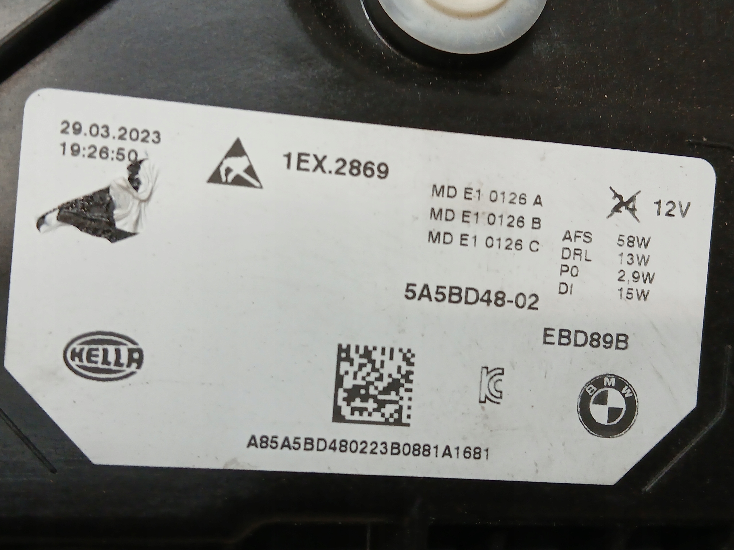 light front right BMW X1 U11 FULL LED 5A5BD48-02
