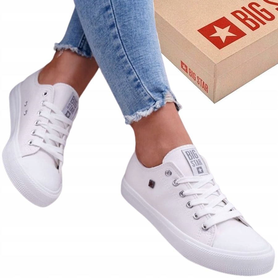 Buty Damskie Big Star Trampki Tenisówki Sportowe Na Co Dzień Skórzane