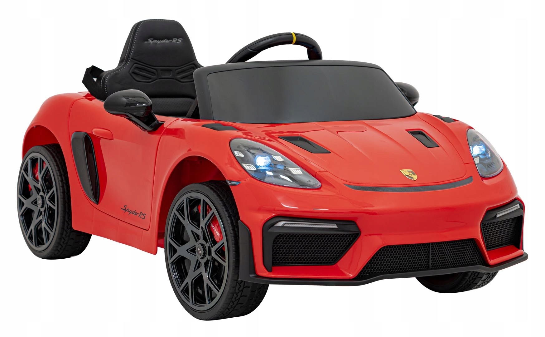 autko na akumulator Porshe Spyder RS718 elektryczny pojazd Pasy Pilot Biegi