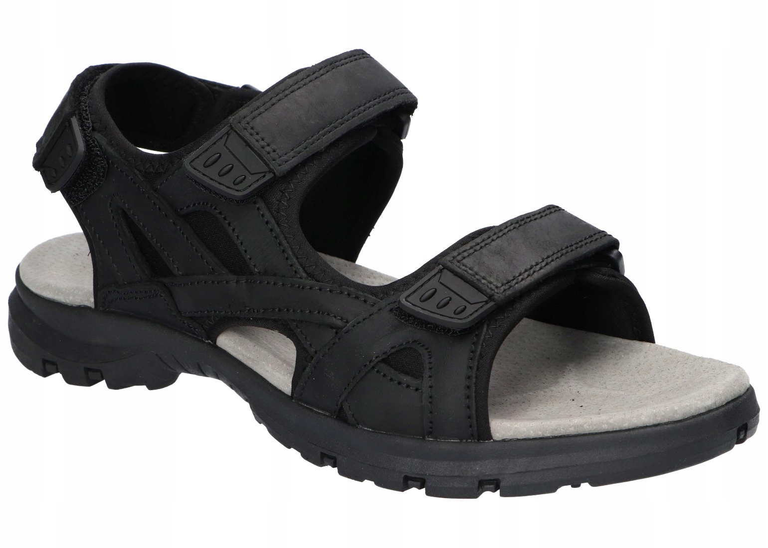 American Club RL185 Originální Pevné Pánské Kožené Sandály Černá 44