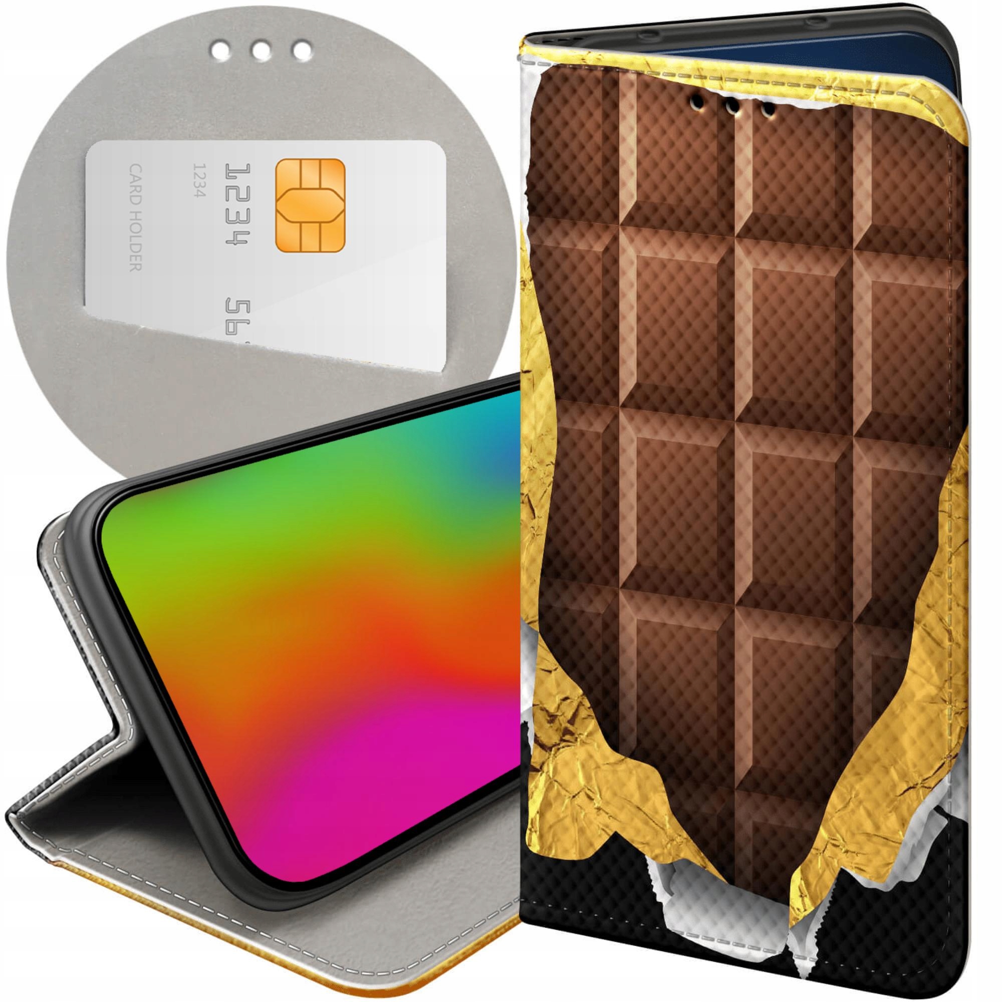 Etui Z Klapką Do Motorola Moto G14 Czekolada Choco Futerał Pokrowiec