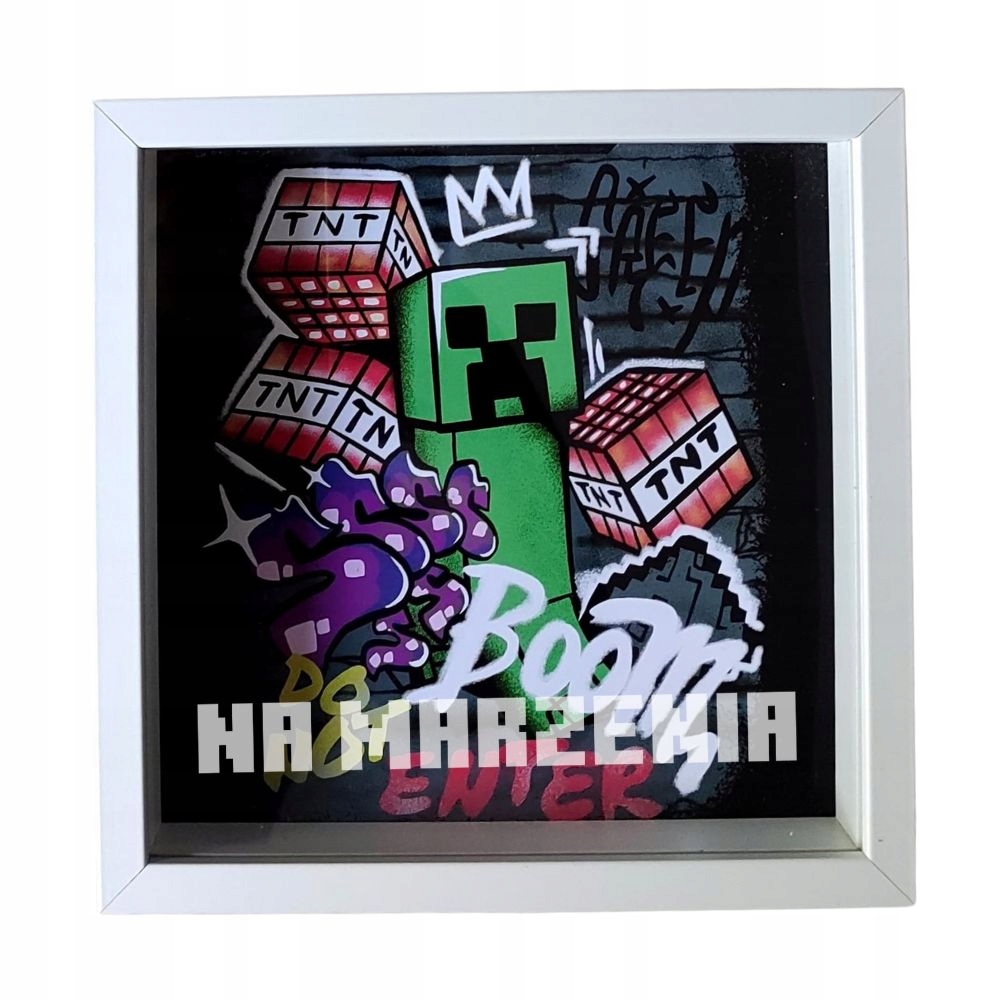

Skarbonka Dla Dzieci Szklana Ramka Creeper