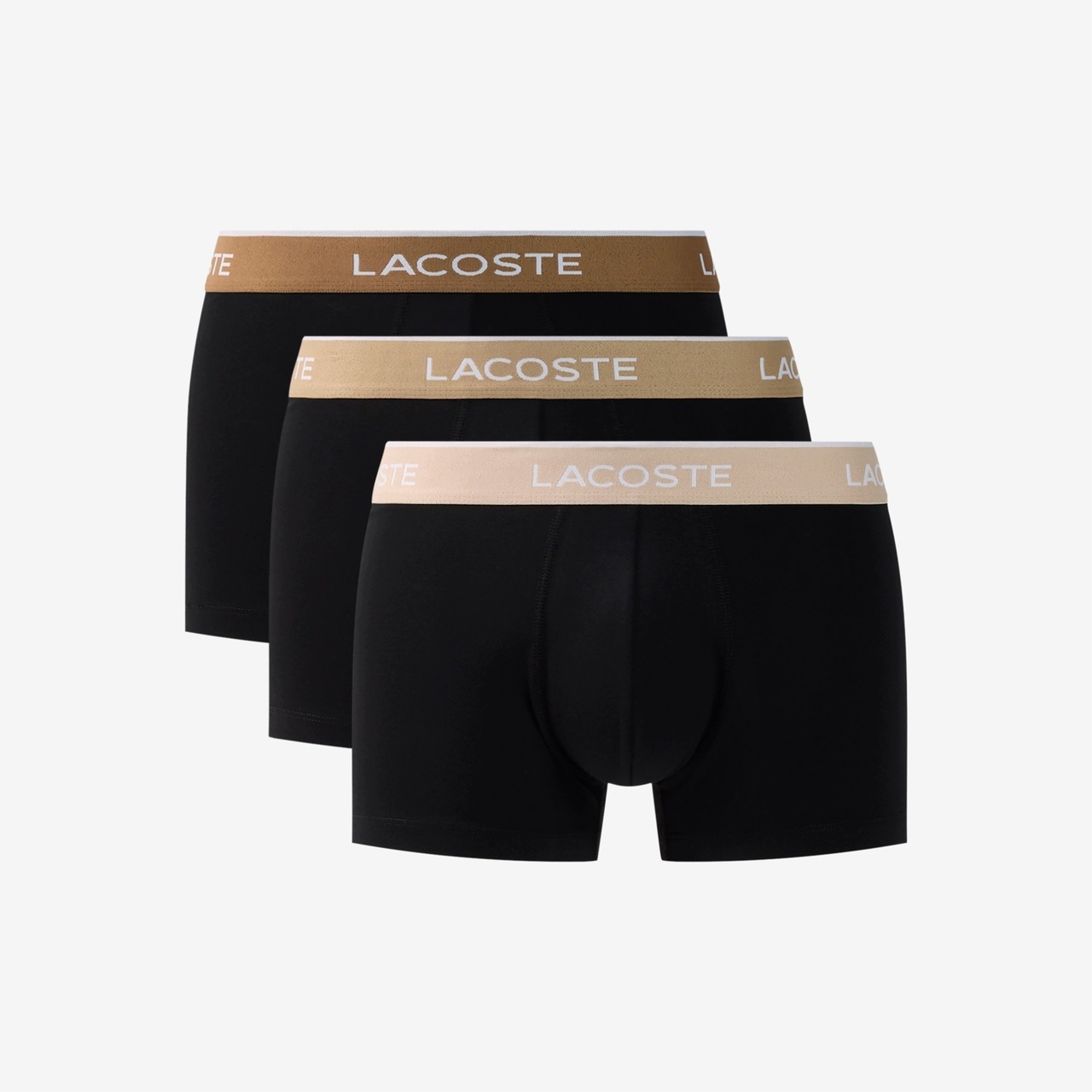 Lacoste Pánské boxerky 3-Pack Icon Cotton Black Umj L