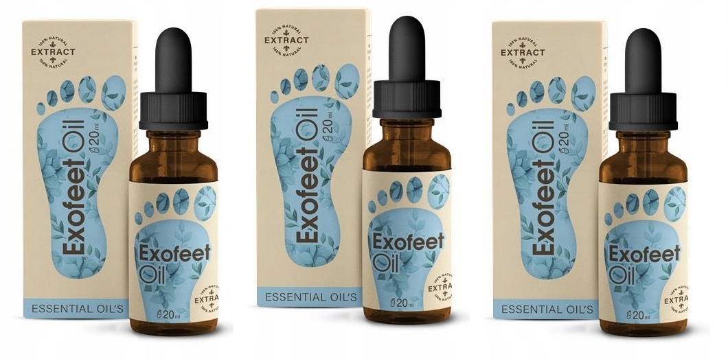 3x ExoFeet Oil – olej na mykózu nehtů a nohou 20 ml pro zdravé nohy
