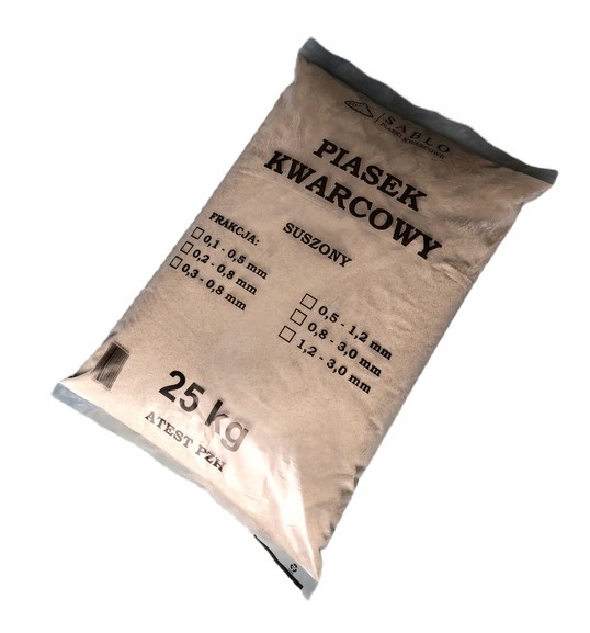 

Piasek Piaskowania Kwarcowy Ścierniwo Myjka 25kg