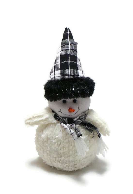 FIGURKA BAŁWAN PLUSZOWY DEKORACJA ŚWIATECZNA 31 CM