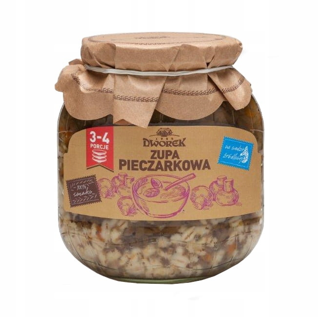 Levně 5 x Dworek Lahodná domácí Žampionová Polévka na pramenité vodě 680 g