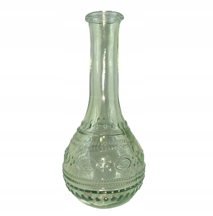 WAZON ŚWIECZNIK BUTELKA PARIS ZIELONY H15,8CM - 3 WZORY