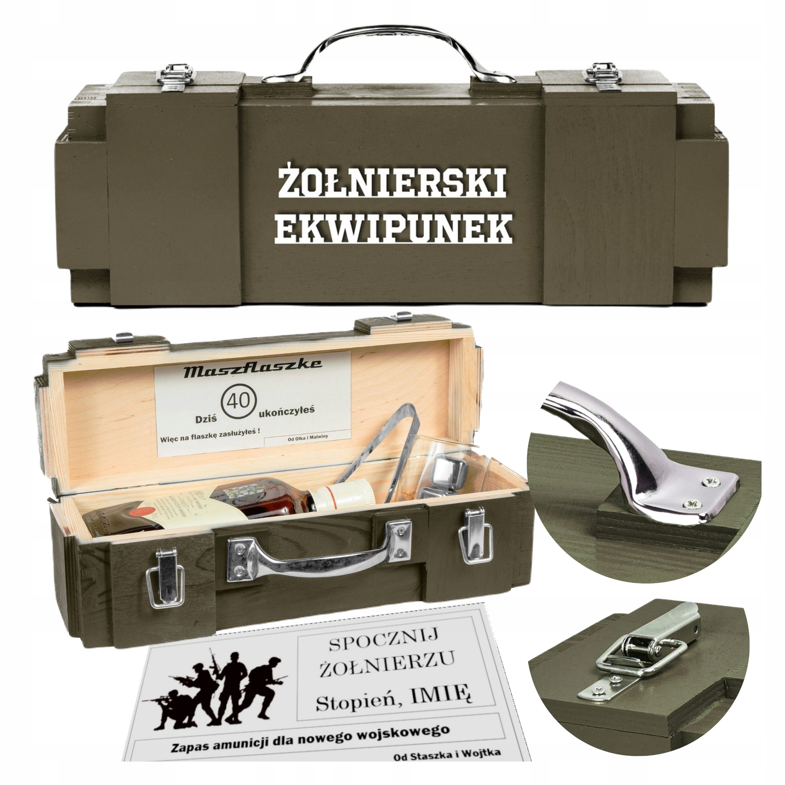 Dárek k povýšení pro vojenského vojáka, vojenskou schránku, Vojenský Inventář