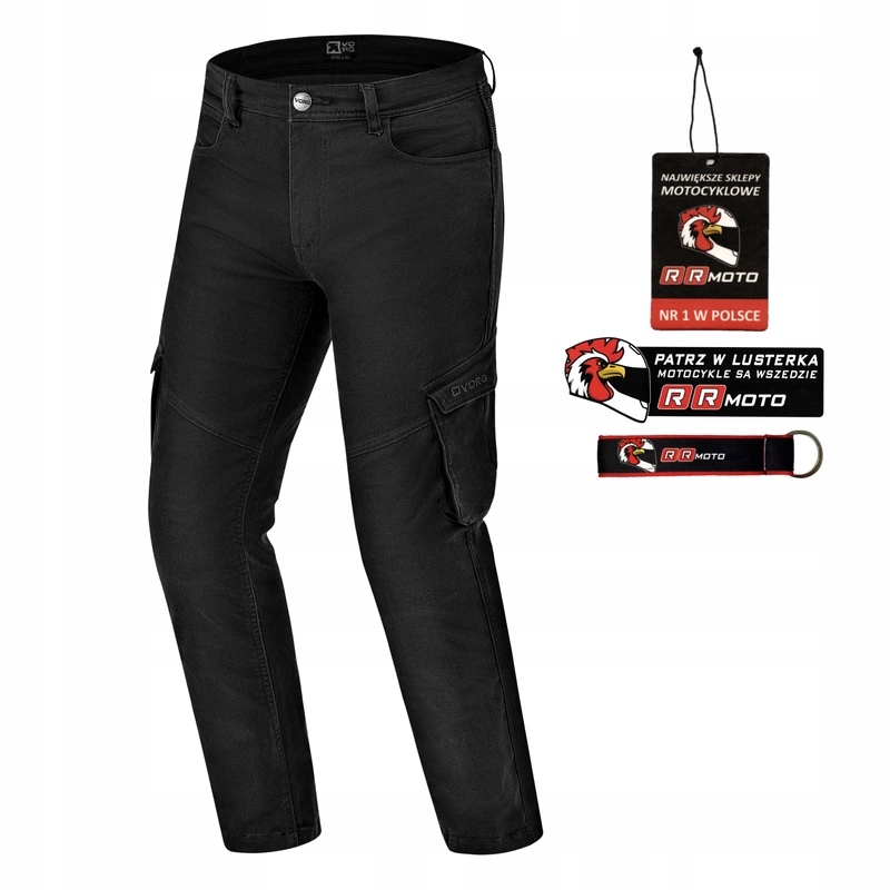 Džínsové bojové motocyklové nohavice Vorg Revo Black čierne Darčeky