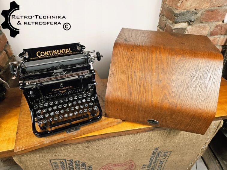 PIĘKNA MASZYNA DO PISANIA CONTINENTAL STANDARD / ART DECO / 1935 / KUFER