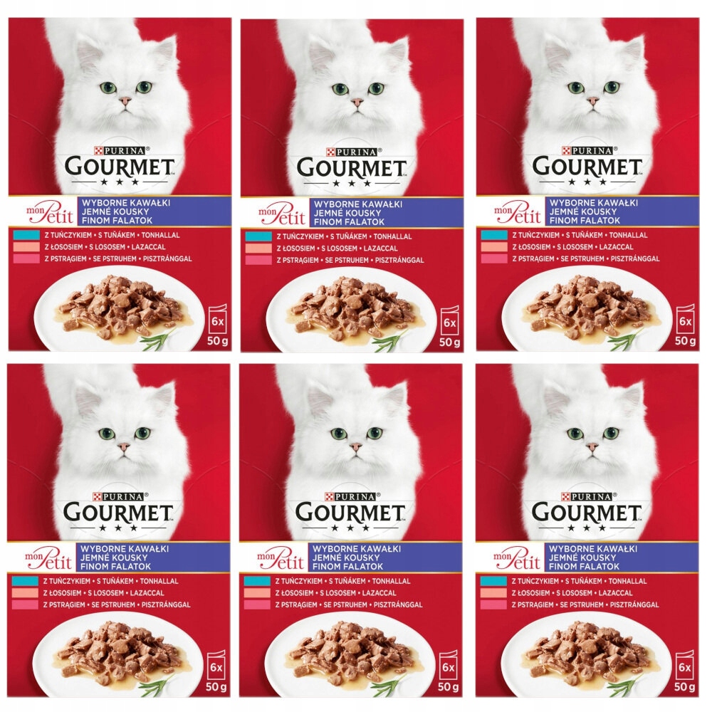 Levně Purina Gourmet Vynikající Rybí Kousky Příchutě 36x50g
