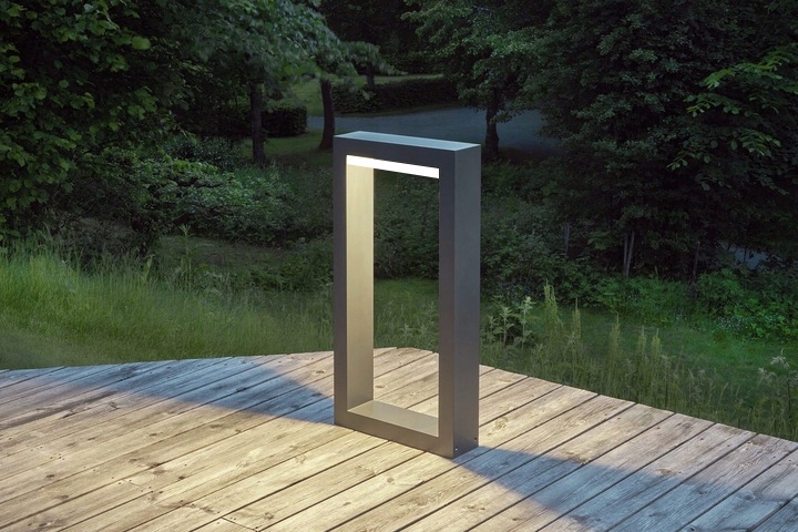 Lampa ogrodowa LED 10W stojąca Słupek ogrodowy 30 cm PREMIUM Kształt oprawy prostokąt