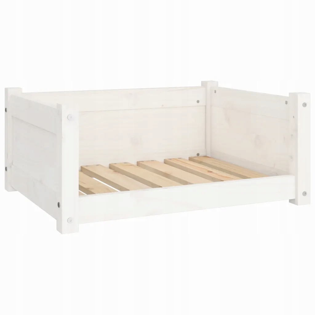 Levně Pelíšek pro psa Lite Borovicové dřevo 65,5x50,5x28 cm Bílý