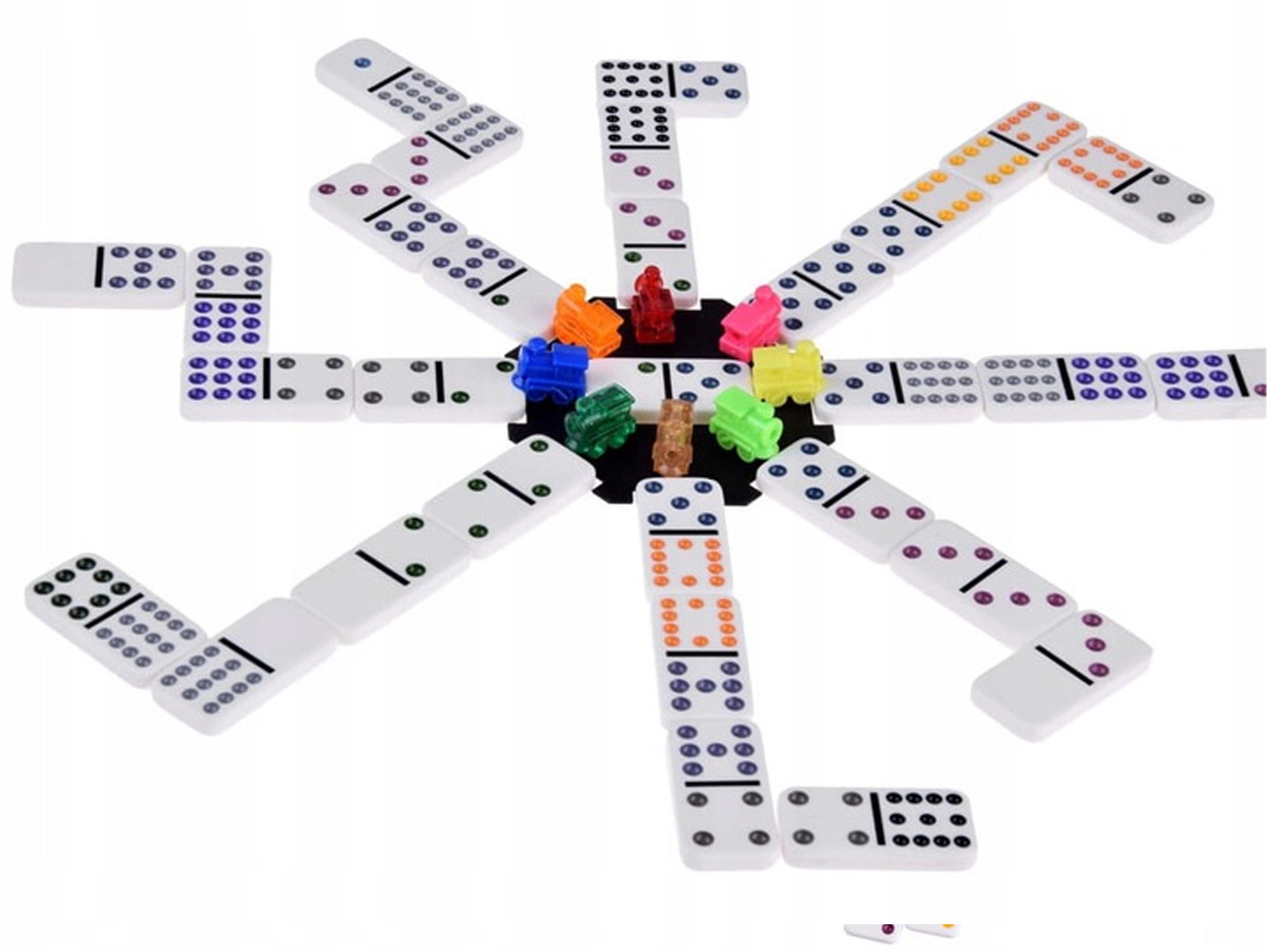 DOMINO GRA LOGICZNA W METALOWYM KUFERKU NOTESIK KLOCKI POCIĄGI MEKKAŃSKI Marka Jokomisiada