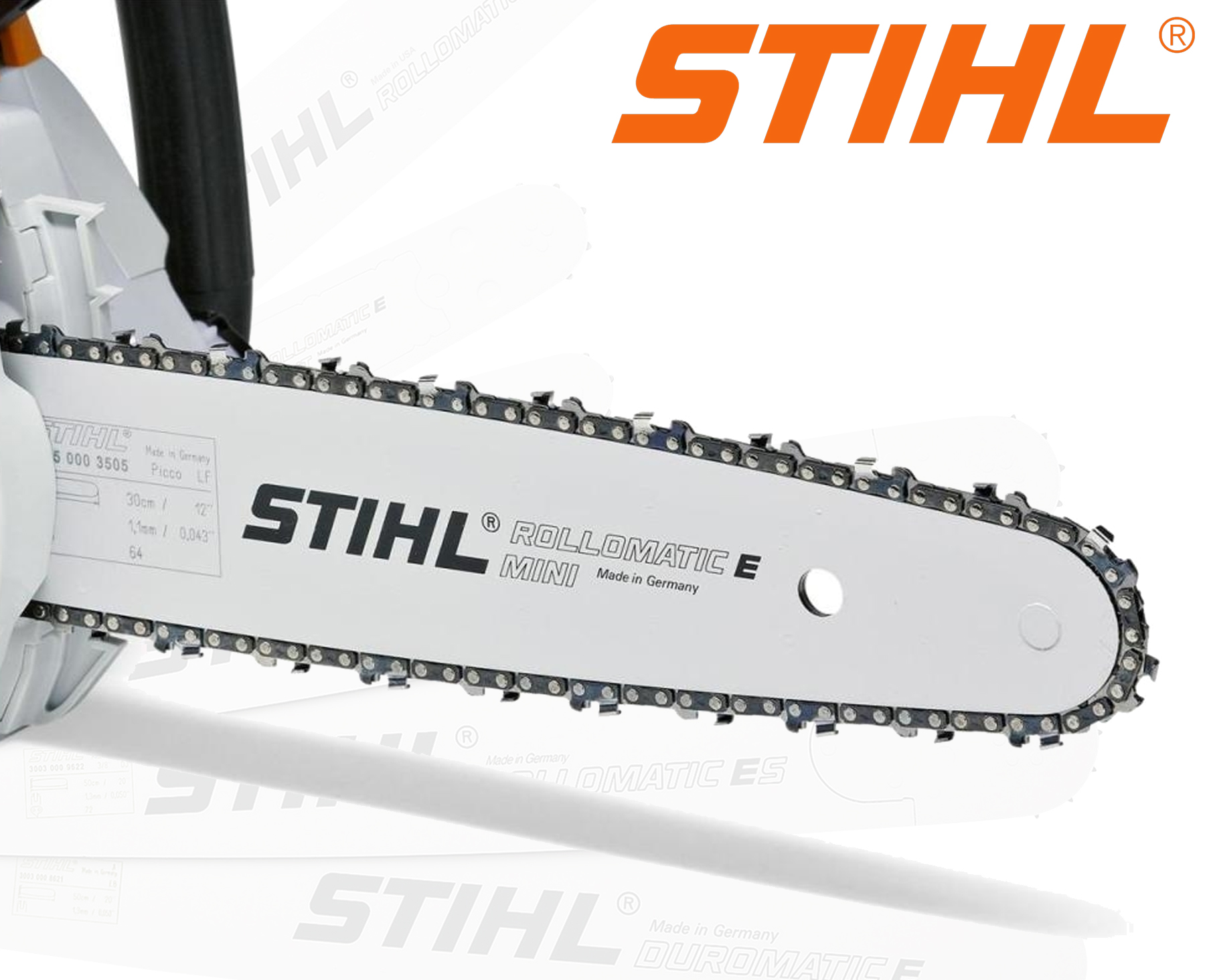 Vodící Lišta Na Řetězové Pily Pily Stihl 30050003905 30 CM 1,1 MM 3/8 44 G Originál