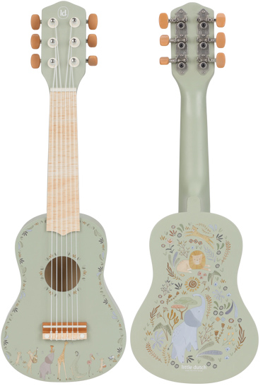 Little Dutch Drewniana Gitara Dla Dzieci Safari Friends Fsc