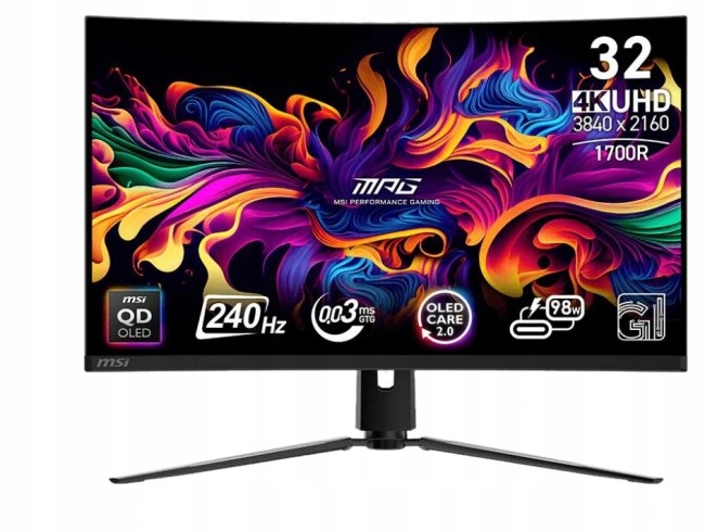 Herný monitor Msi Mpg 321CURX Qd Oled 3840 x 2160 Uhd 4K 240 Hz