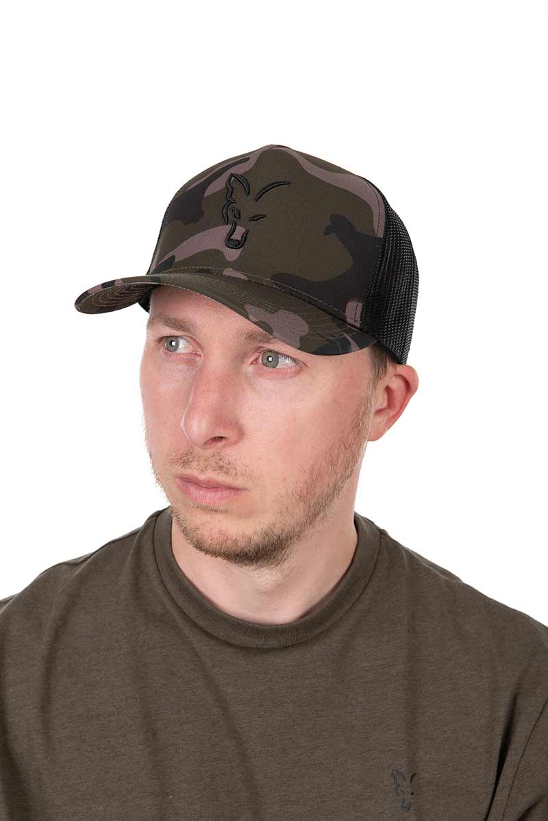 Fox Black Camo Trucker Czapka