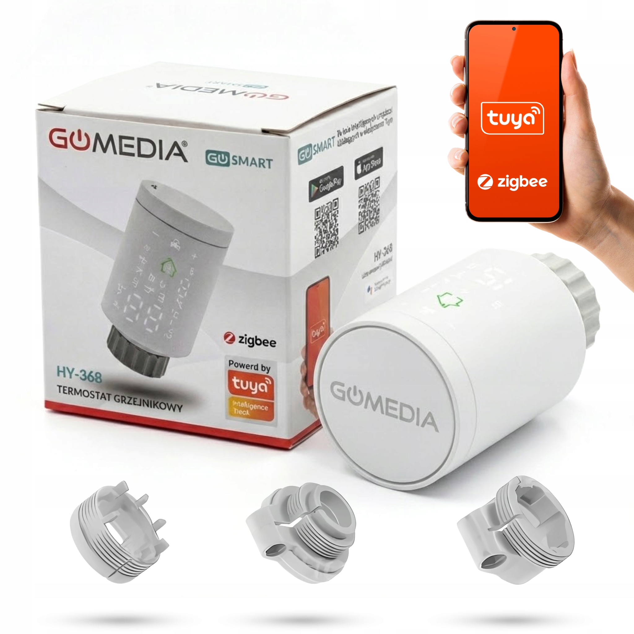 Termostatická hlavice radiátoru HY368 Smart Home Tuya Zigbee