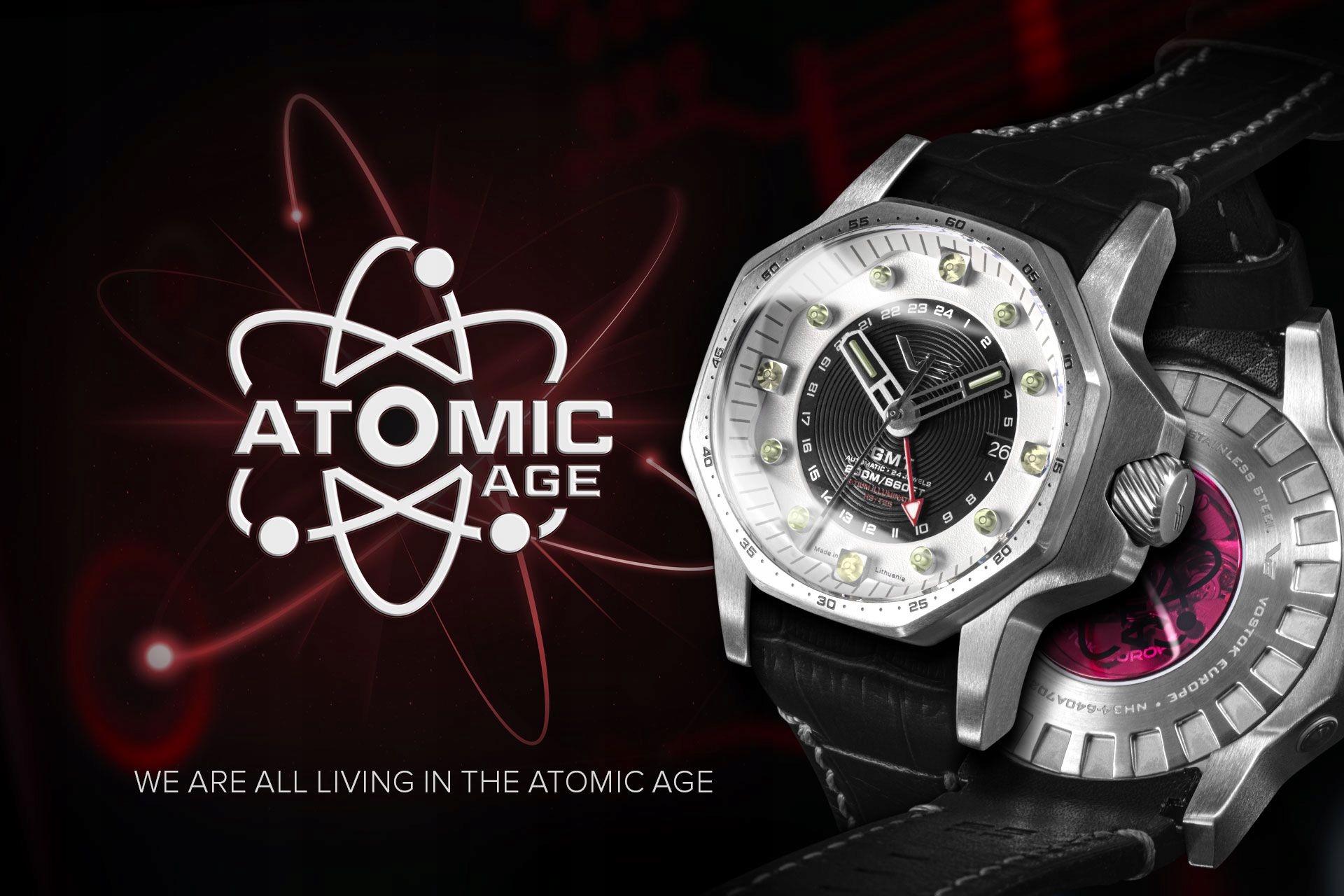 Zegarek męski Vostok Europe Atomic Age VK64-640A700 Chronograf Pasek x2 Płeć mężczyzna