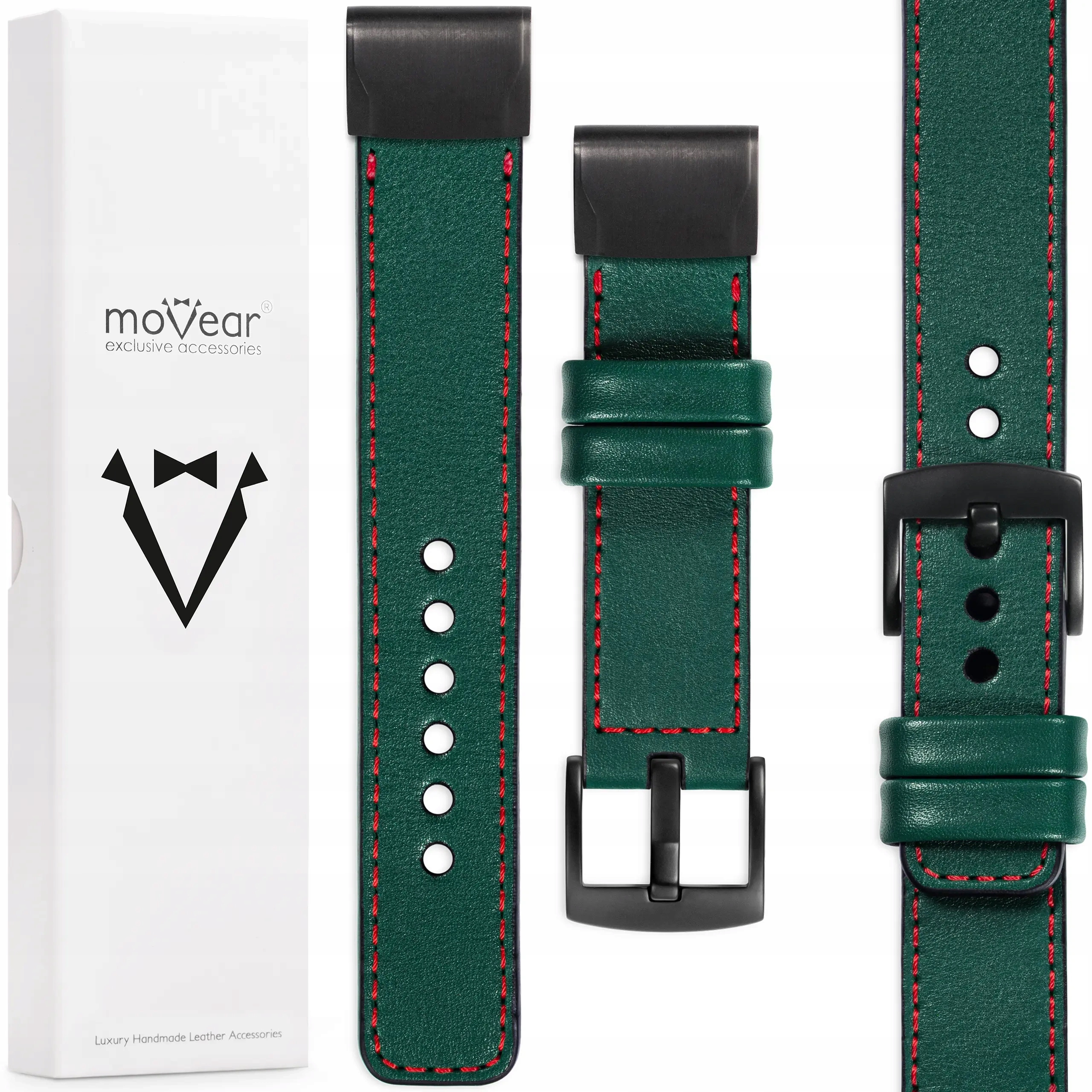 Kožený řemínek pro Garmin Fenix 8s 7s 6s 5s Instinct QuickFit 20 mm Polský