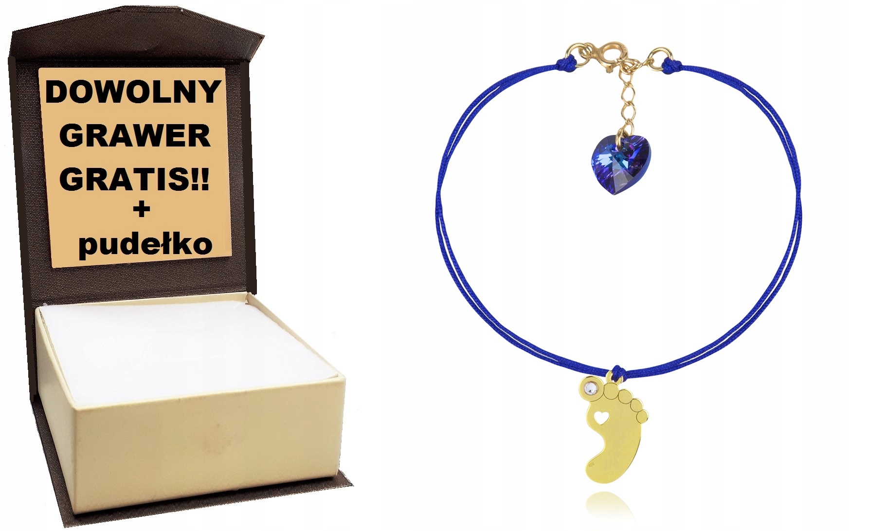 

Bransoletka stópki Grawer Srebro 925 Dzień Matki