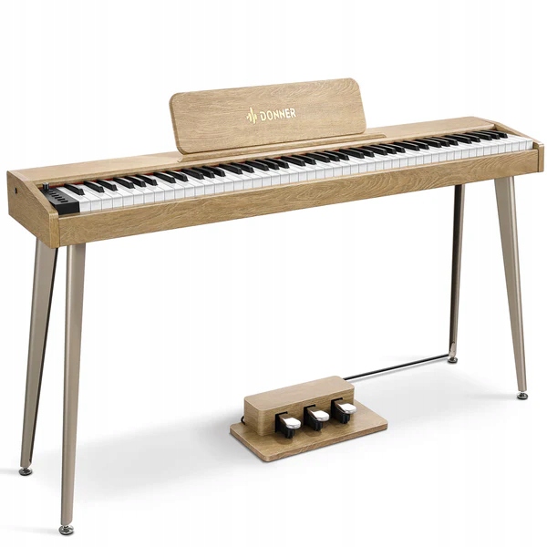 Donner DDP-60 Wood Grain Pianino Cyfrowe Półważona Klawiatura 88 Klawiszy