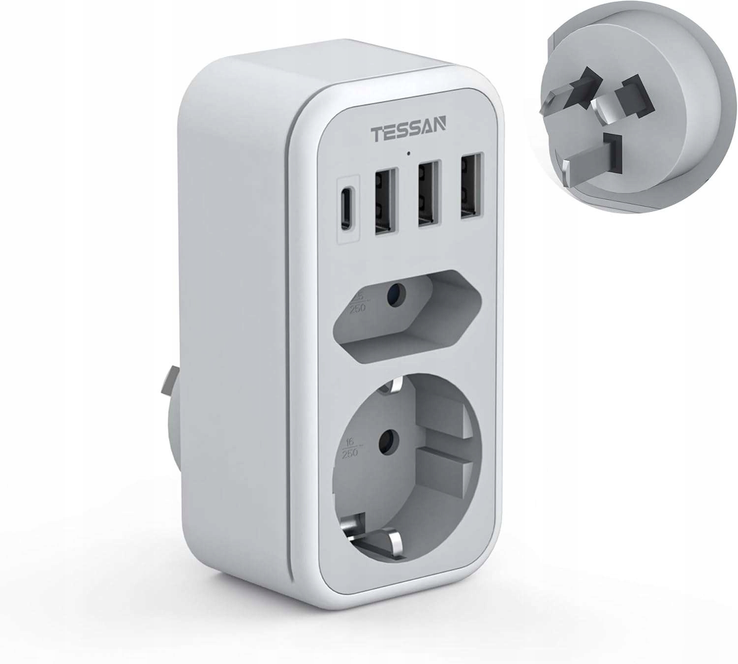 Cestovní adaptér Austrálie Nový Zéland Čína Argentina typ I zástrčka 6v1