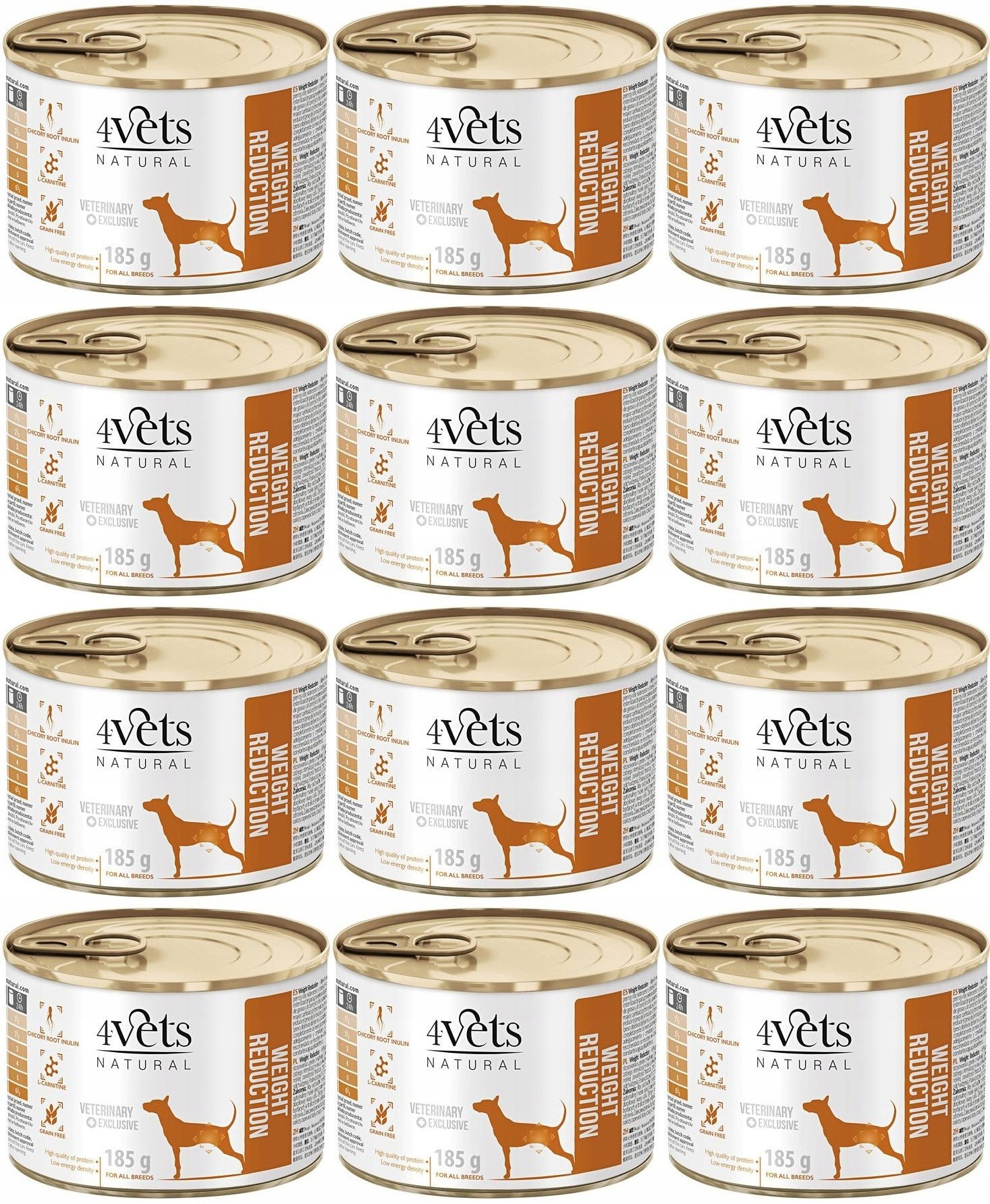 4Vets Natural Konzerva pro psy na redukci váhy 12 x 185 g