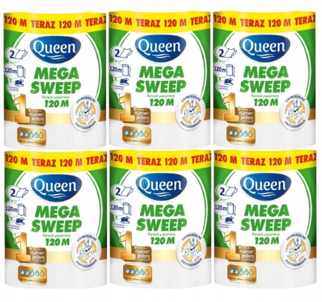 6x Ręcznik Papierowy Sweep XXL Queen 100 m