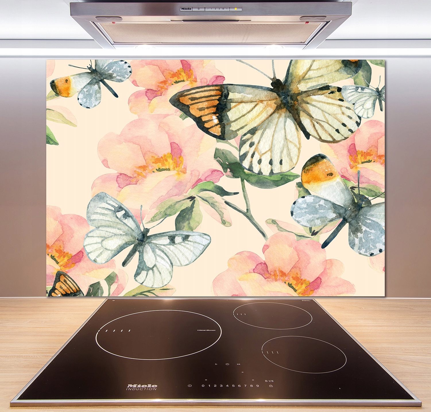 

Panel do kuchni Motyle i kwiaty 100x70 cm + Klej